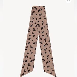 GINKGO BANDEAU SCARF NWT beige brown black